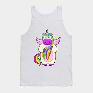 Unicorn with colourful Hairs Tank Top